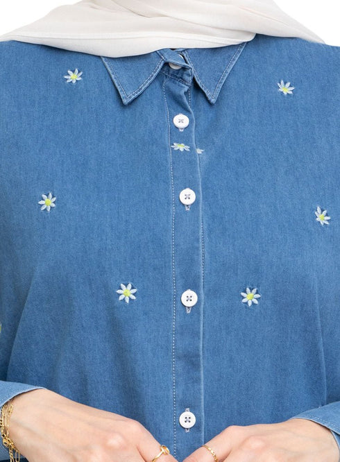 Design 3 - Cool Ice E - Over Size Denim Shirt - Khotwh
